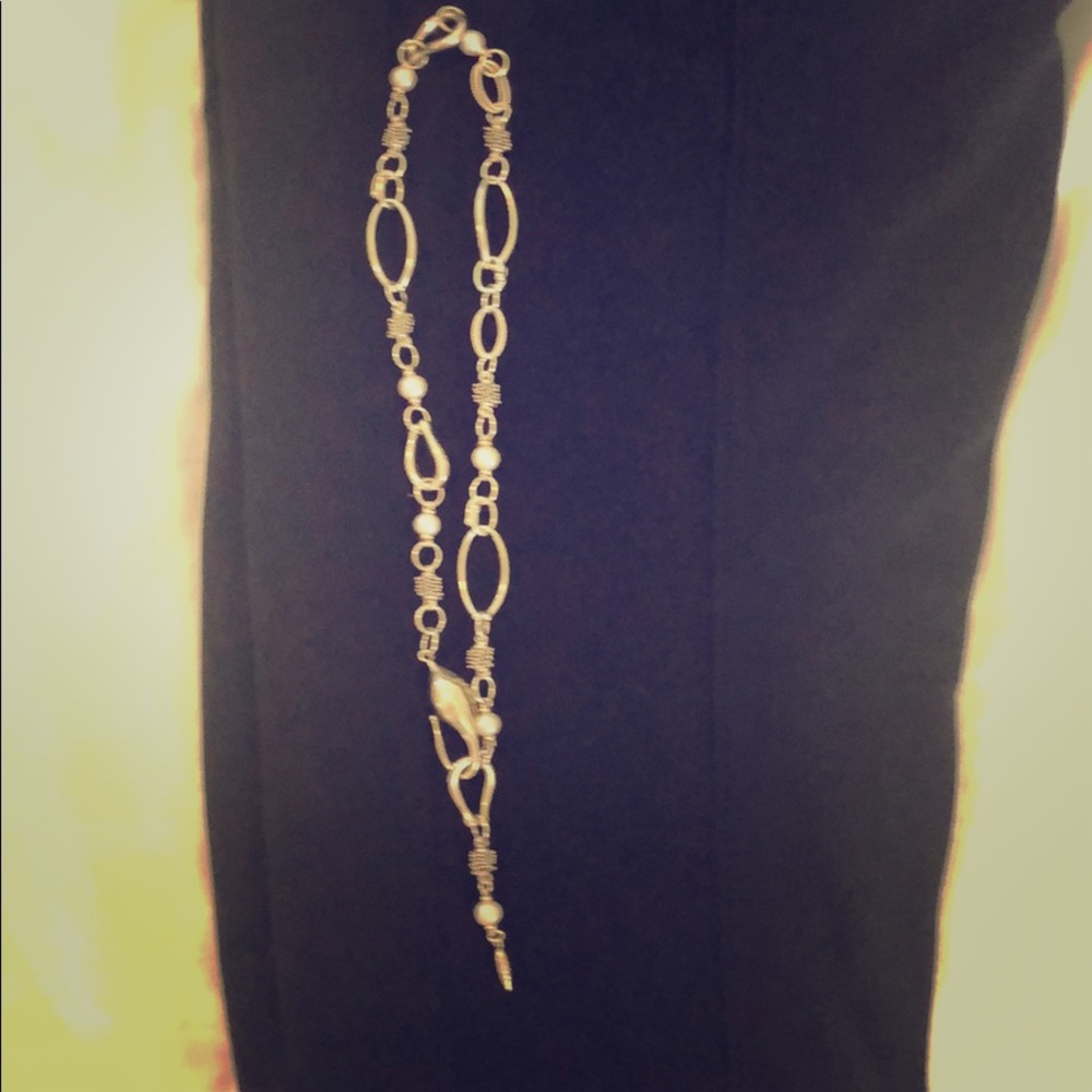 Michael Dawkins silver and pearl necklace